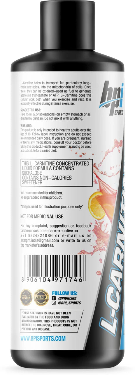 BPI Sports L-Carnitine - 450ml - 30 servings Lychee slush