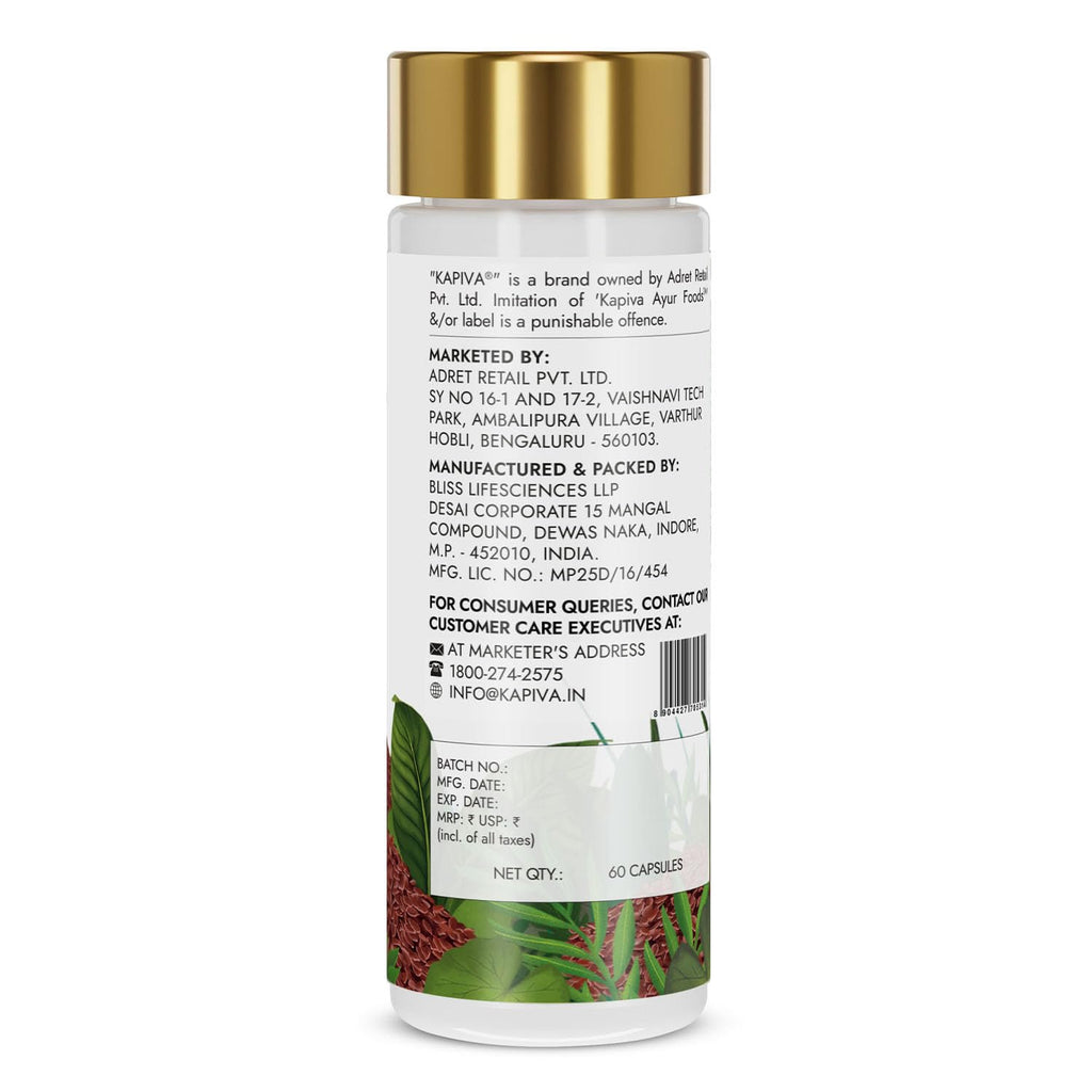Kapiva Flaxseed Omega 3 कैप्सूल (60N) | शाकाहारी अलसी का तेल ओमेगा | बेहतर संयुक्त और हृदय स्वास्थ्य (60 कैप (1 का पैक)
