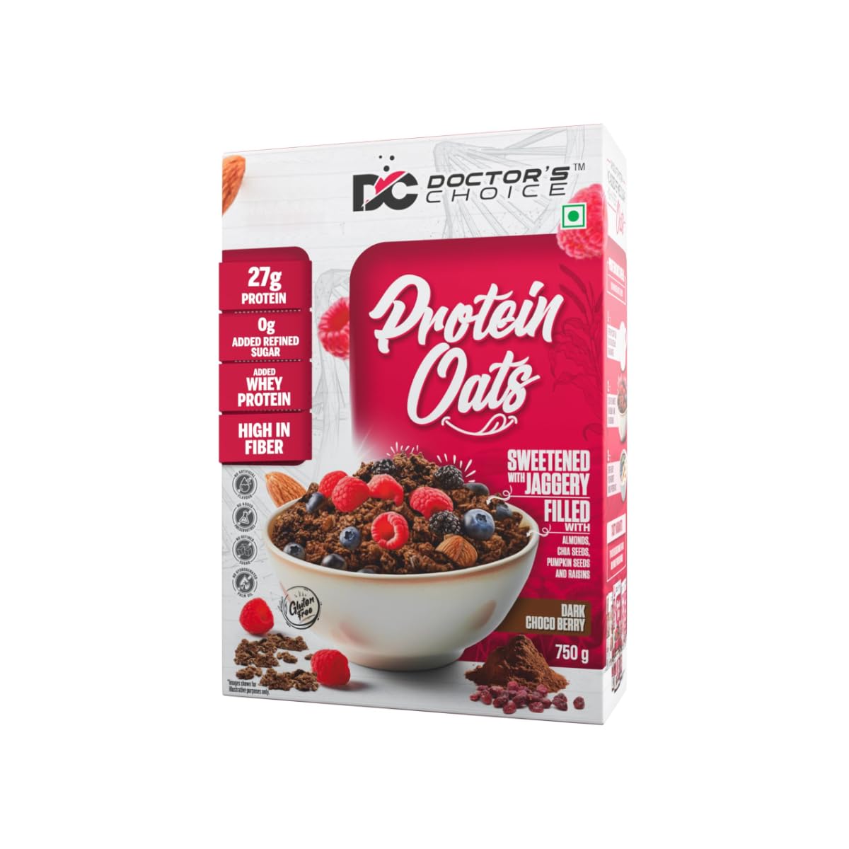 Doctor's Choice High Protein Oats 750g Dark Chocolate