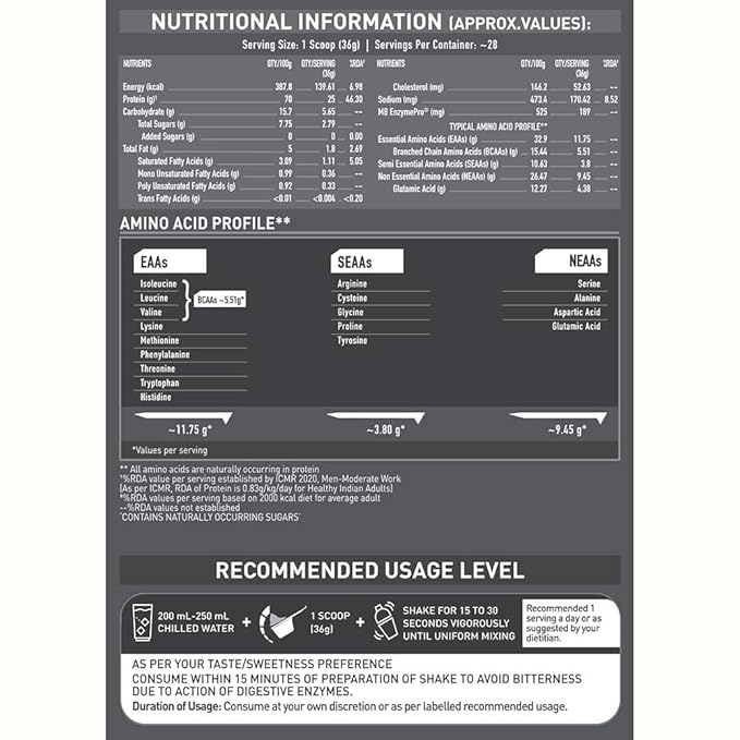 MuscleBlaze Biozyme प्रदर्शन व्हे प्रोटीन  1 kg Rich Chocolate | 25g Protein Per Scoop