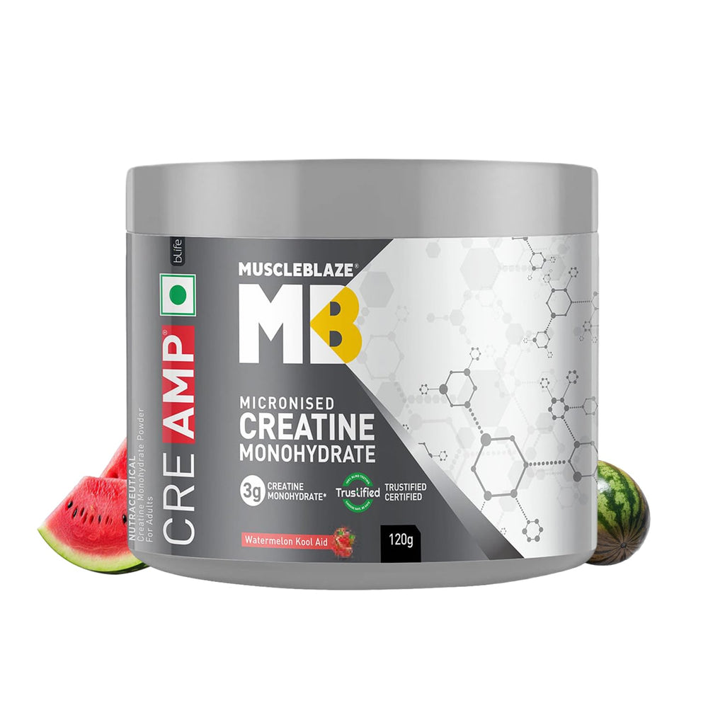 MuscleBlaze Creatine Monohydrate CreAMP Watermelon Kool aid 120g