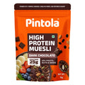 Pintola 25g हाई प्रोटीन डार्क चॉकलेट और क्रैनबेरी मूसली 1kg, कोई रिफाइंड शुगर नहीं, ट्रांस फैट फ्री, हाई फाइबर, ग्लूटेन-फ्री, ब्रेकफास्ट अनाज
