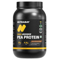 NUTRABAY Gold Hydrolyzed Pea Protein Powder - 1kg, Rich Chocolate Crème | 25g Protein, 4.6g BCAA, 5g Fiber | Complete Amino Profile | Tastiest & Smoothest Vegan, Plant Protein | Muscle Gain & Fast Recovery