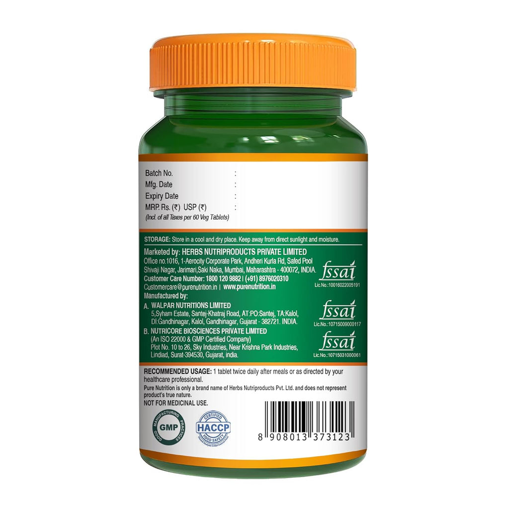 Pure Nutrition Magnesium Glycinate with Zinc Supplement 350 mg - 60 Tablets | High Absorption Magnesium Supplement for Bone, Muscle & Nerve Vitality | Supports Calm, Sleep Quality & Cramp Relief