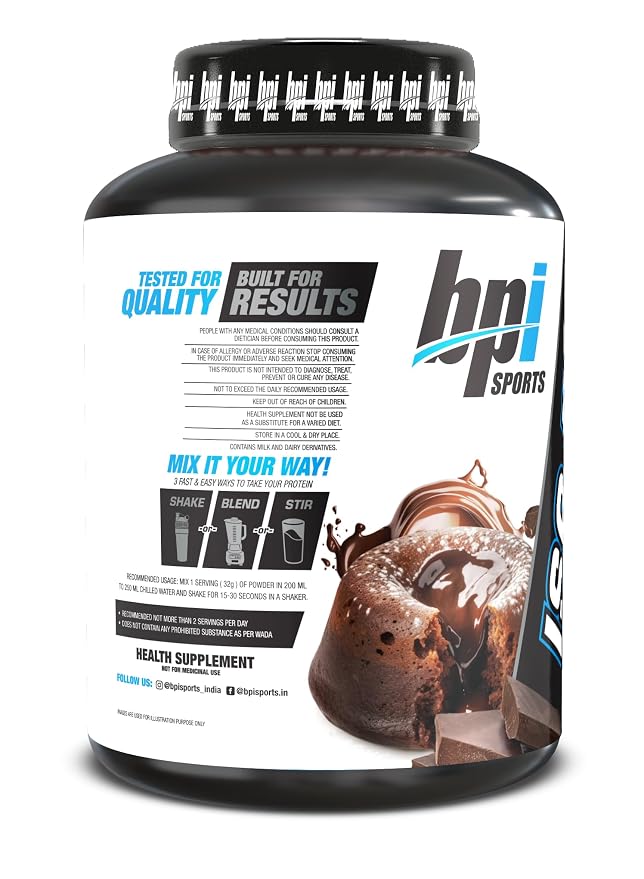 BPI Sports ISO HD Whey Protein Isolate Powder | 25g Protein | Fast Digesting Lean Muscle Protein | Chocolate Lava Cake Flavor | 2kg