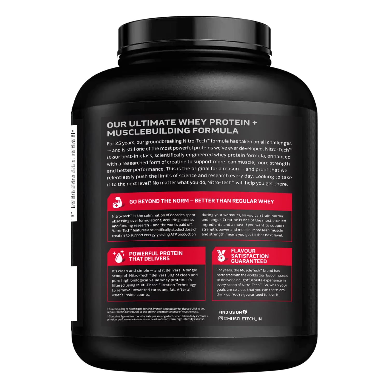 MuscleTech Nitrotech Ripped,1.72 Kg (3.8Lbs),Chocolate Fudge Brownie,Low Fat Lean Whey Protein,+ Weight Management,30 G From Whey Protein,500 G