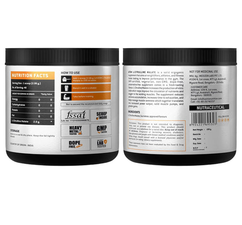 AS-IT-IS ATOM L Citrulline Malate 2:1-100gms | 48 servings | 0 Sugar | Improves Tolerance to High-Intensity Exercise | Builds Stamina | Mint mojito Flavour