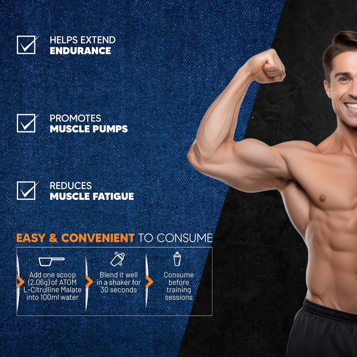 AS-IT-IS ATOM L Citrulline Malate 2:1-100gms | 48 servings | 0 Sugar | Improves Tolerance to High-Intensity Exercise | Builds Stamina | Fruit Punch Flavour