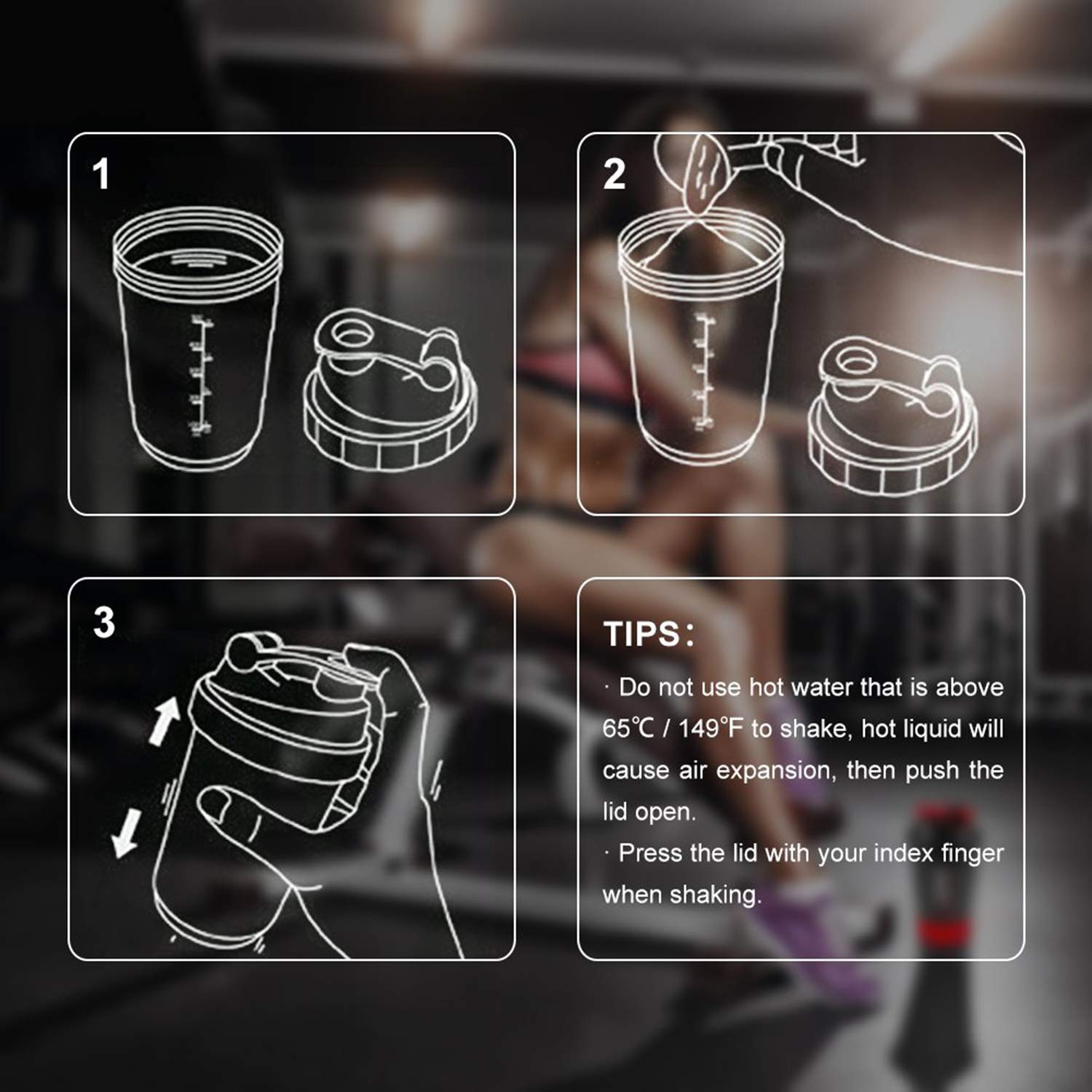 Gym Protien Spider Shaker Bottle for Supplements (750mL)