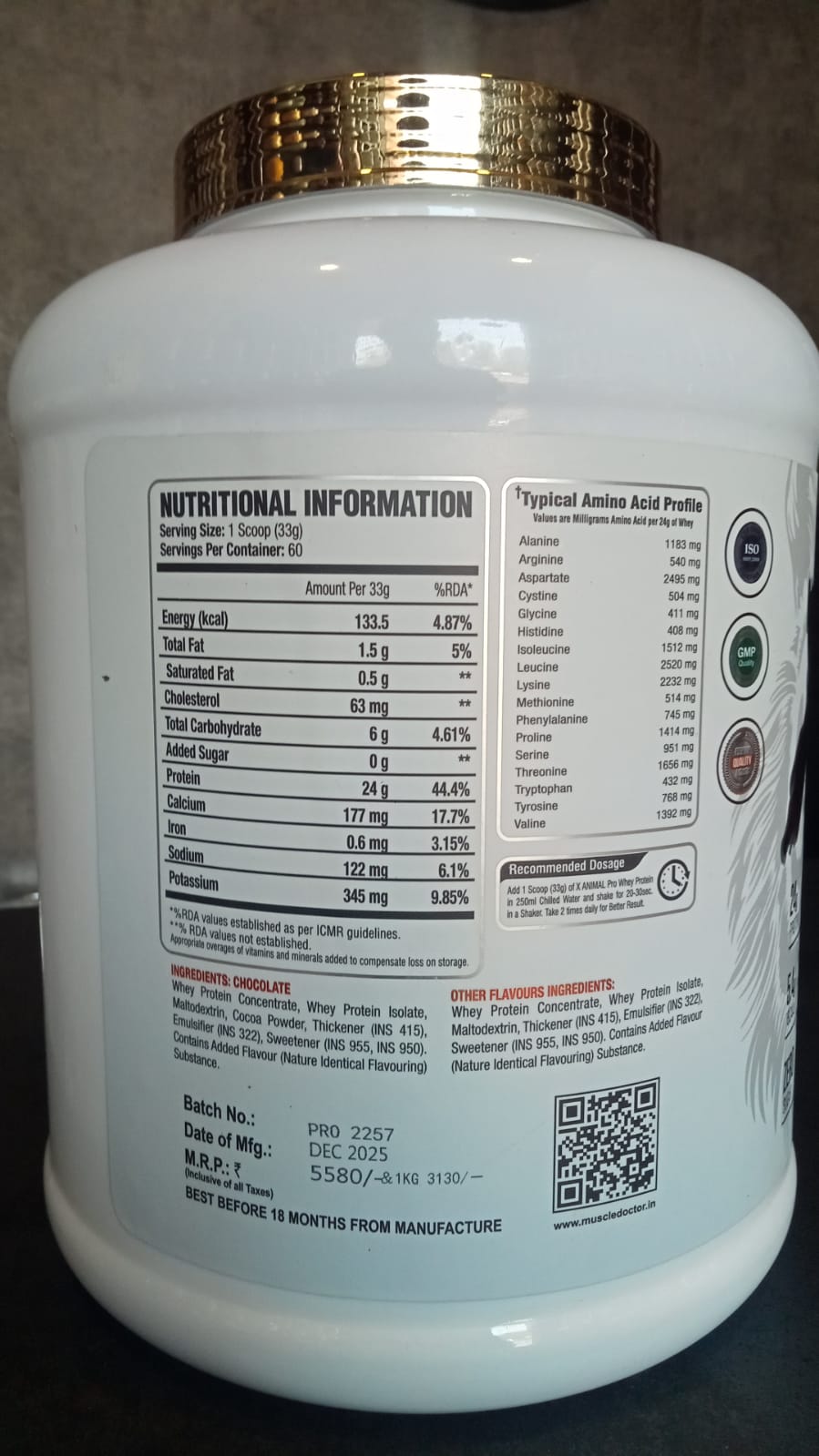 Muscle Doctor ANIMAL PRO Whey Protein (2 kg, rabdi)