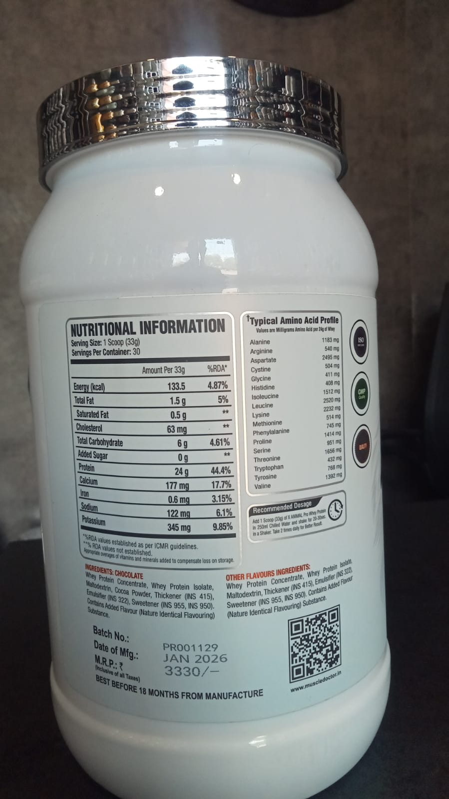 Muscle Doctor ANIMAL PRO Whey Protein (1 kg, rabdi)