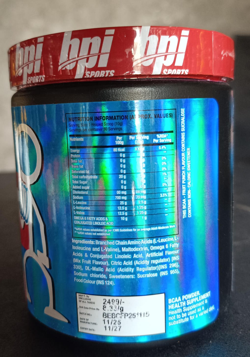 BPI Sports Best BCAA - BCAA Powder - Branched Chain Amino Acids - Muscle Recovery - Muscle Protein Synthesis - Lean Muscle - Improved Performance - Hydration - cola - 30 Servings - 300 gram.