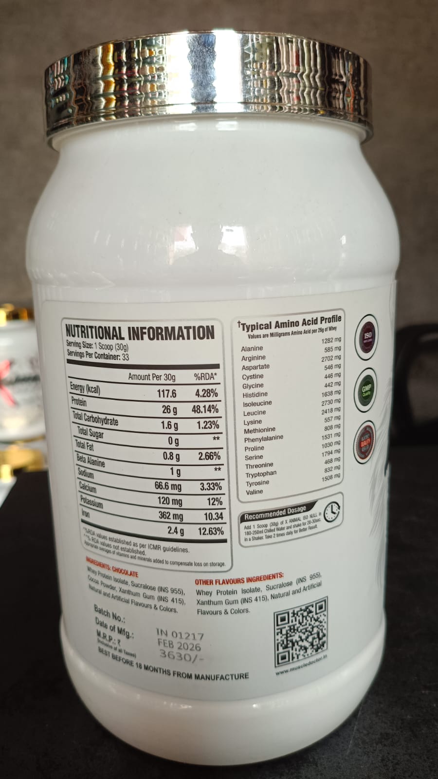 Muscle Doctor ANIMAL ISO NULL Whey Protein (1 kg, Coconut)