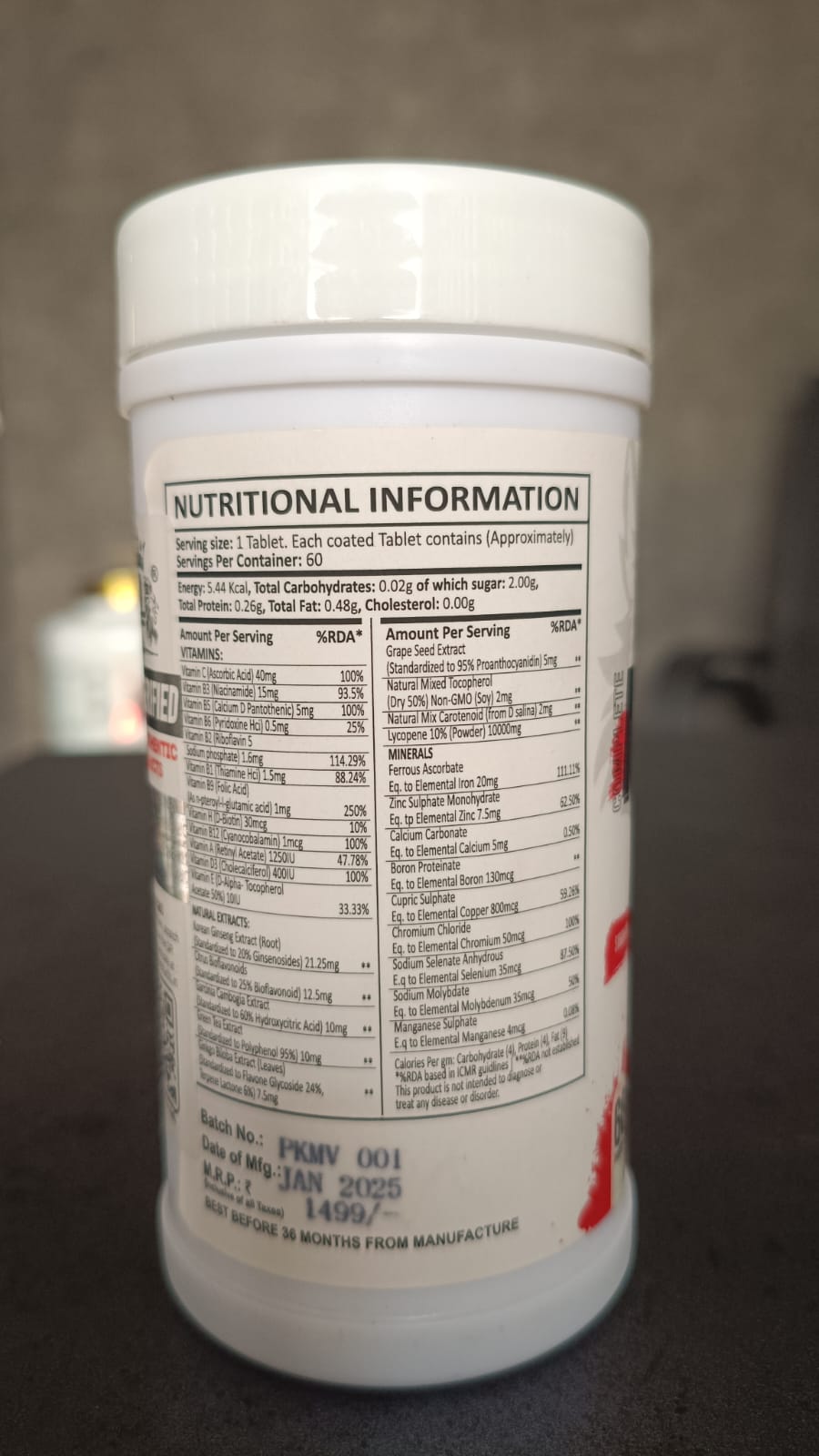 Protein King MULTIVITAMIN 60TAB.