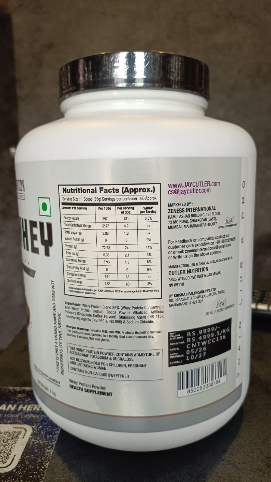 Cutler Nutrition Total Whey 2kg Chocolate Coffee