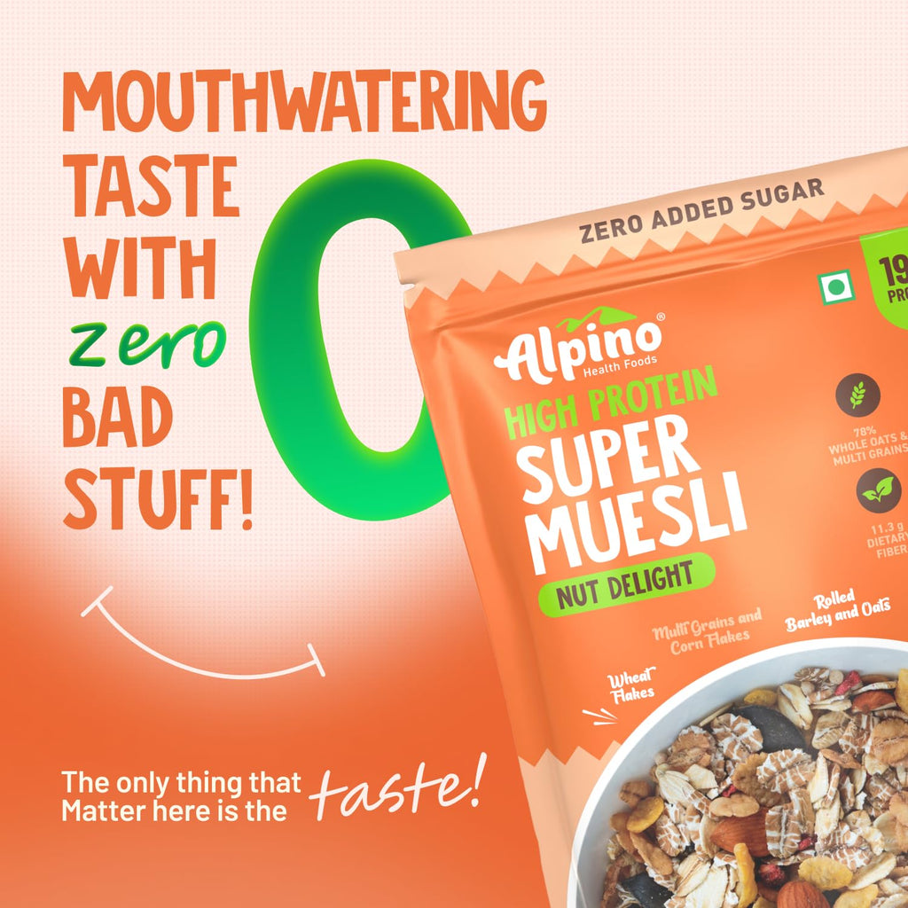 ALPINO 16g Protein-Rich Super Muesli Nut Delight 750g