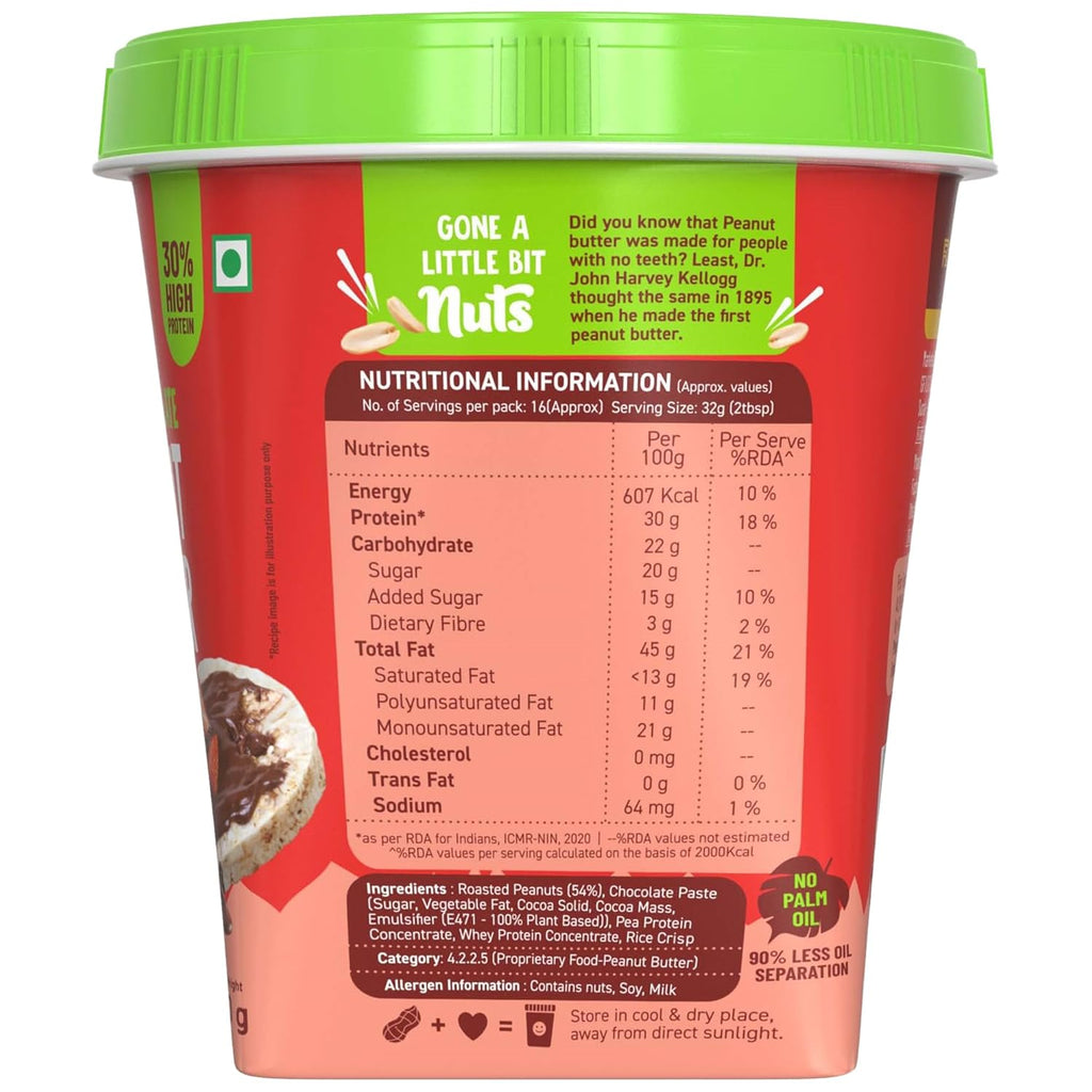 ALPINO 30g High Protein Dark Chocolate Peanut Butter Crisp 500g - Roasted Peanuts, Dark Chocolate, Protein Blend - Source of Healthy Fats & Dietary Fibre.