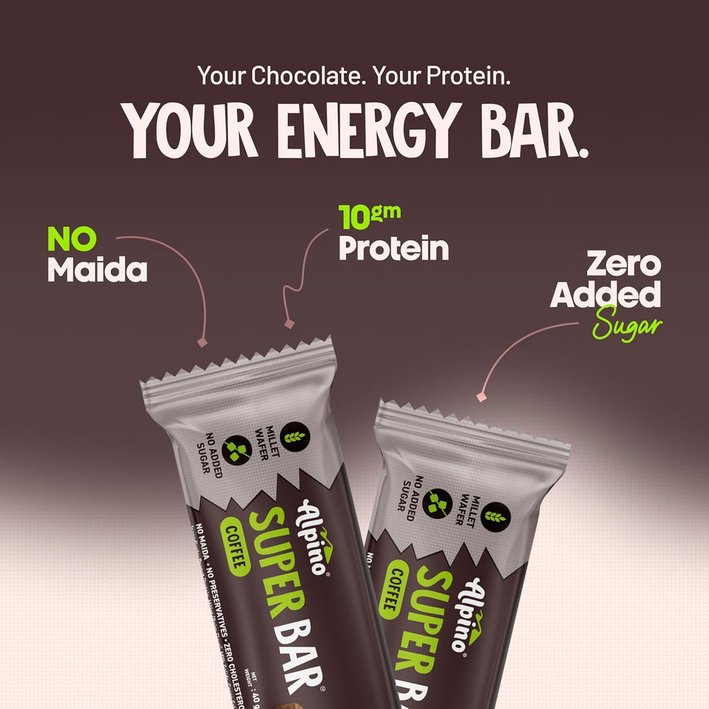 ALPINO 10g High Protein Super Waffer Bar Coffee 40g