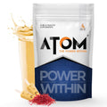 AS-IT-IS ATOM PWR Whey Protein with Enzymes, 24g Protein, 11g EAA, Lean Muscle Gains & Rapid Recovery, Easy Digest, 1Kg Kesar Kulfi