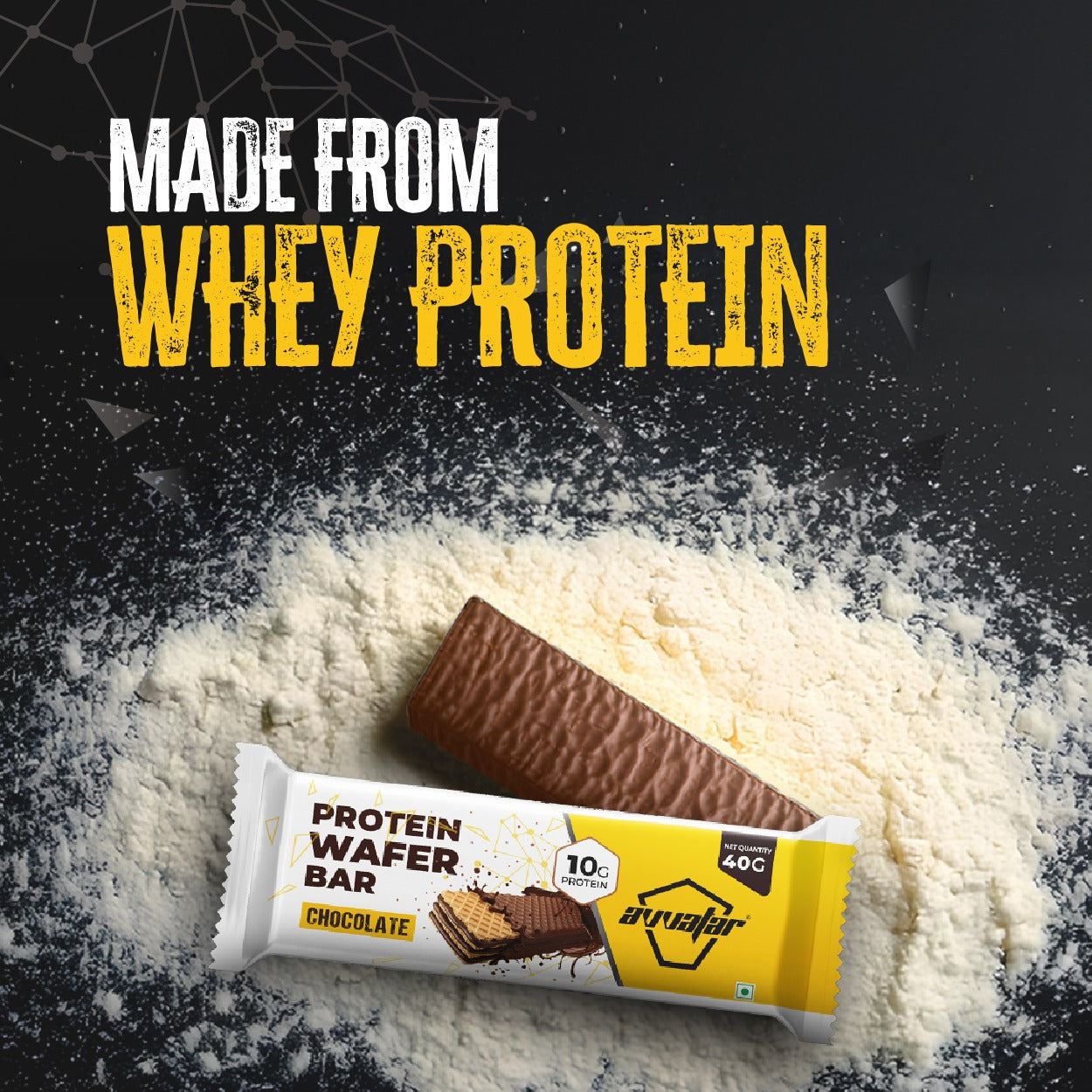 Avvatar Protein Wafer Bar | 320G | Chocolate Flavour | (8X40g)