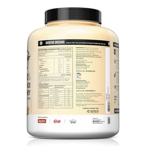 Avvatar 100% Performance Whey | 2 Kg | Malai Kulfi Flavour