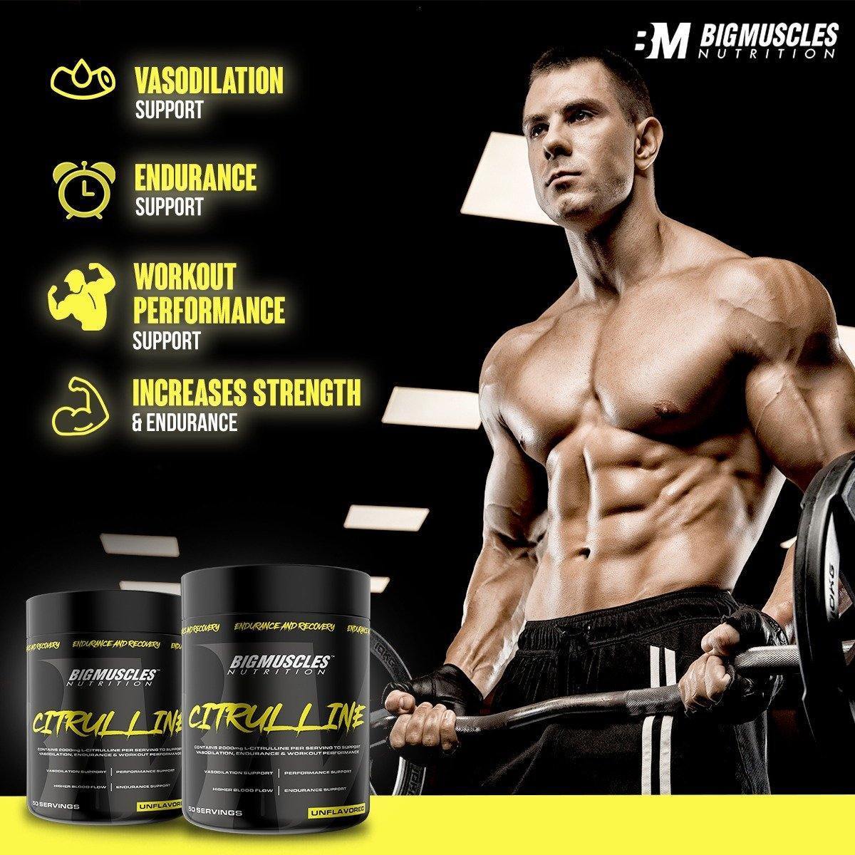 BIGMUSCLES NUTRITION Citrulline Malate [50 Servings] Pre Workout Enhance Muscle Pumps EAA (Essential Amino Acids) (100 g, Mango Madness)