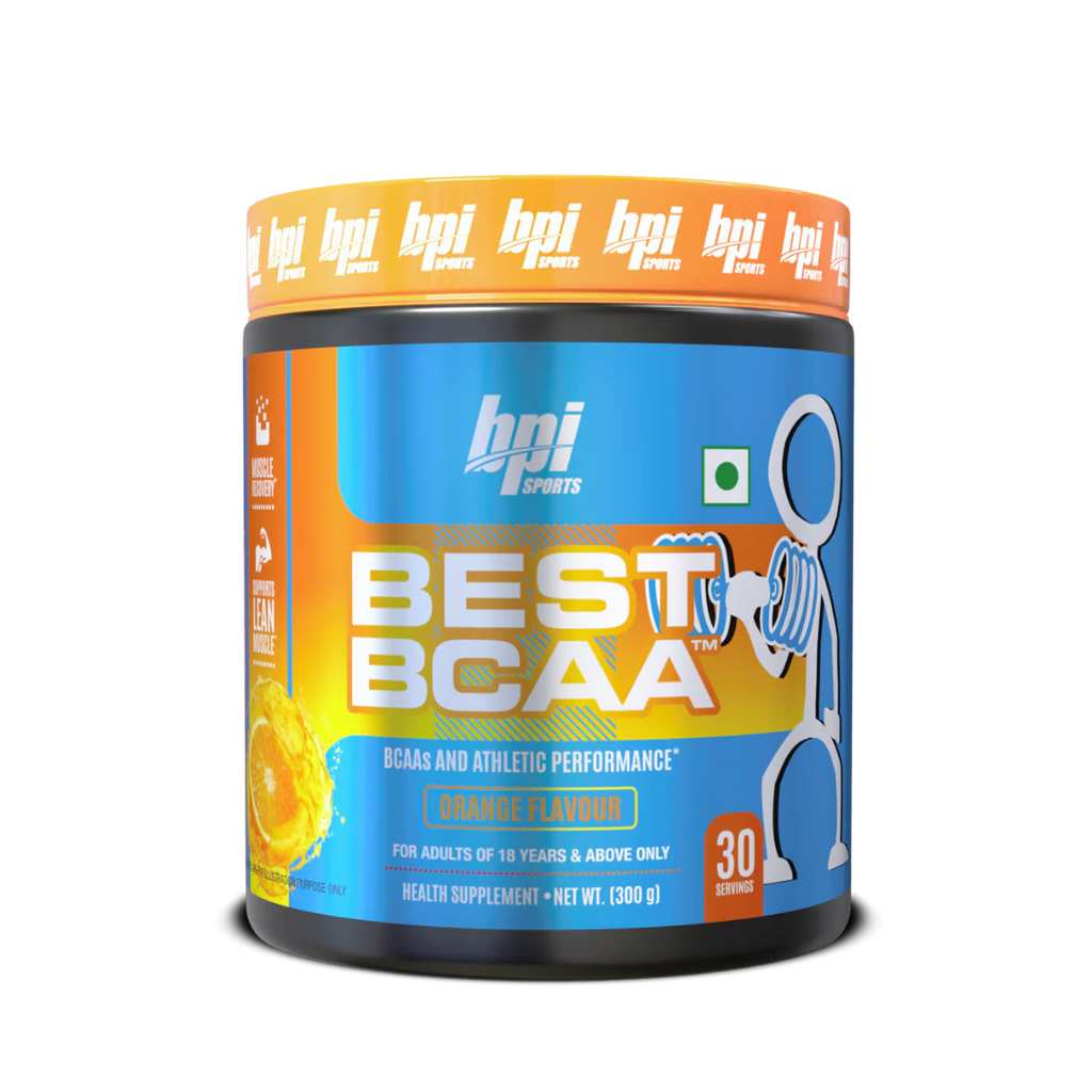 BPI Sports Best BCAA - BCAA Powder - Branched Chain Amino Acids - Muscle Recovery - Muscle Protein Synthesis - Lean Muscle - Improved Performance - Hydration orange flavour - 30 Servings - 300 gram.