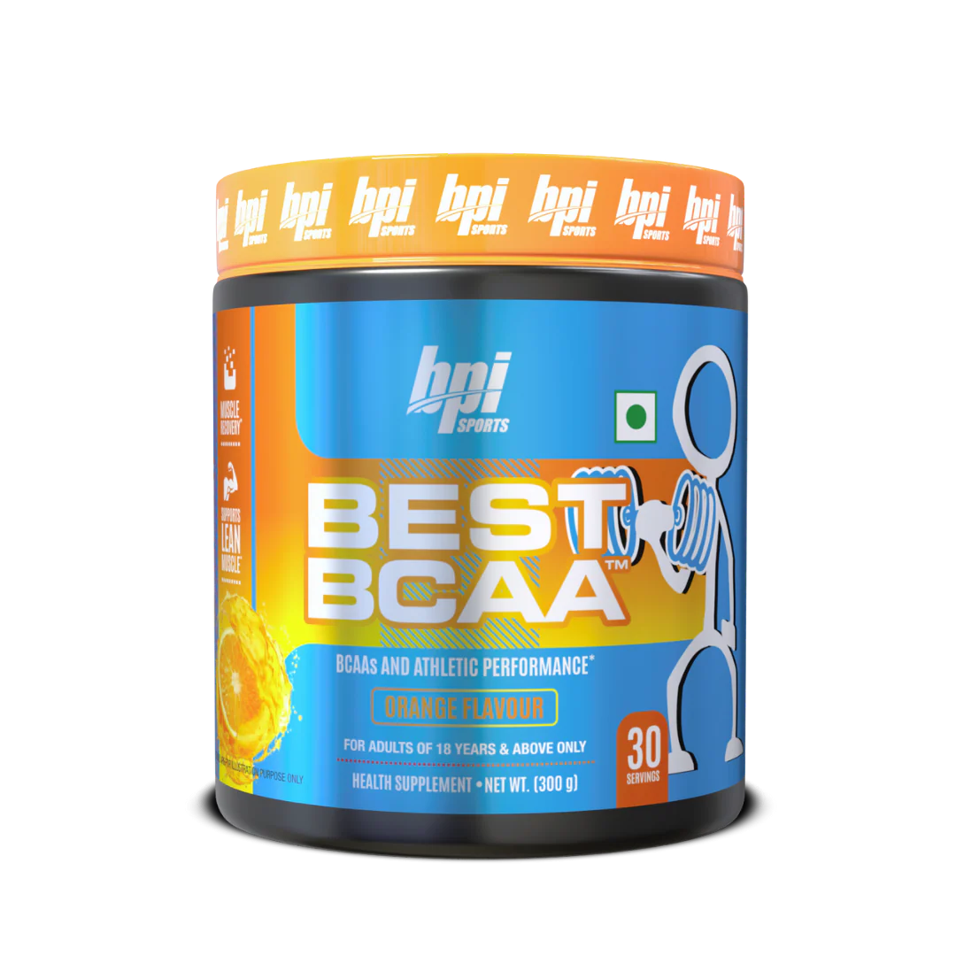 BPI Sports Best BCAA - BCAA Powder - Branched Chain Amino Acids - Muscle Recovery - Muscle Protein Synthesis - Lean Muscle - Improved Performance - Hydration orange flavour - 30 Servings - 300 gram.