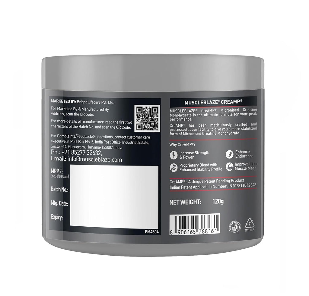 MuscleBlaze Creatine Monohydrate CreAMP Watermelon Kool aid 120g