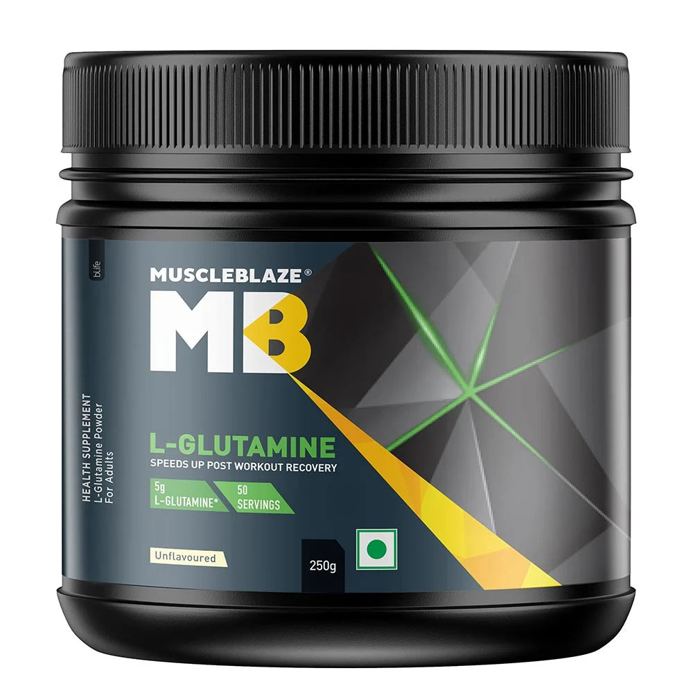 MuscleBlaze L-Glutamine Unflavoured • 250 g