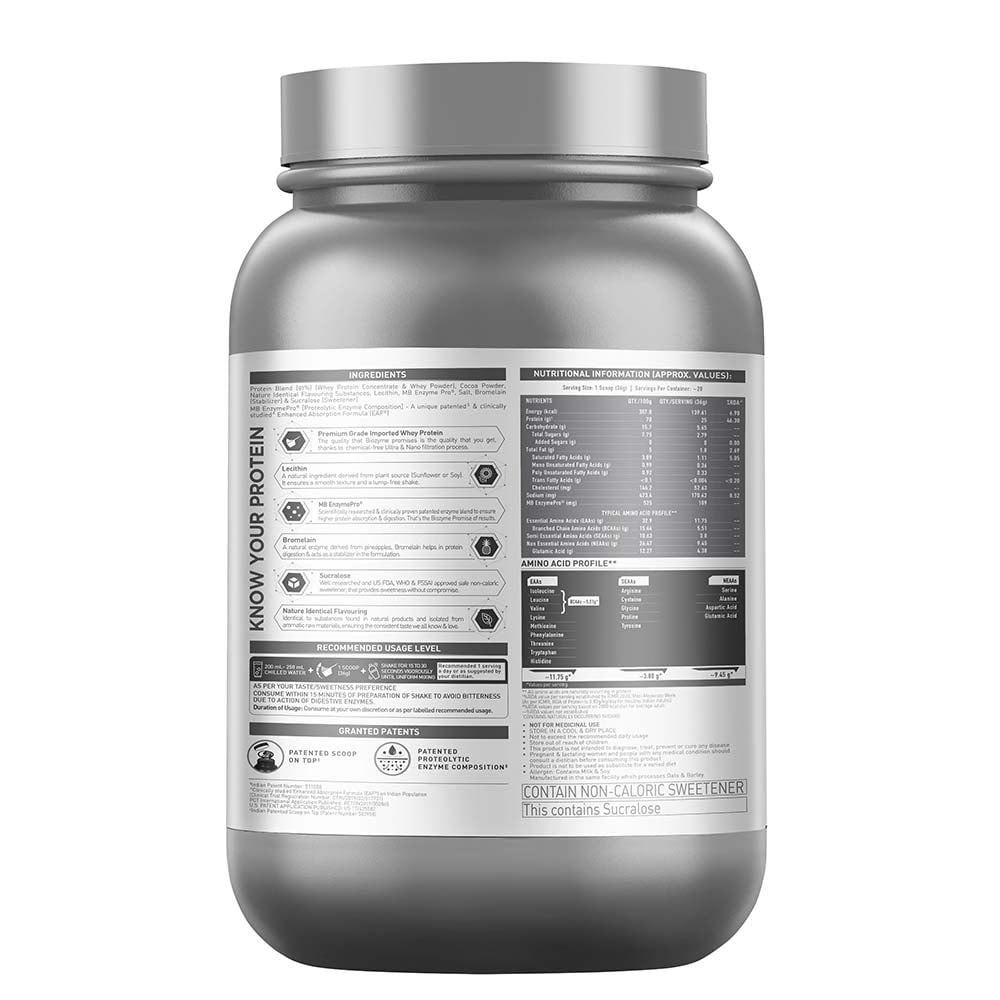 MuscleBlaze Biozyme Performance Whey Rich Chocolate 1kg