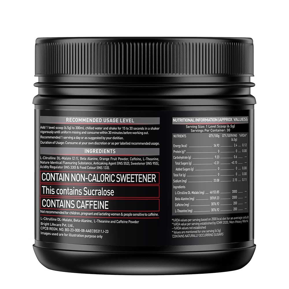 MuscleBlaze PRE Workout 200 Xtreme Berry Bolt • 200 g