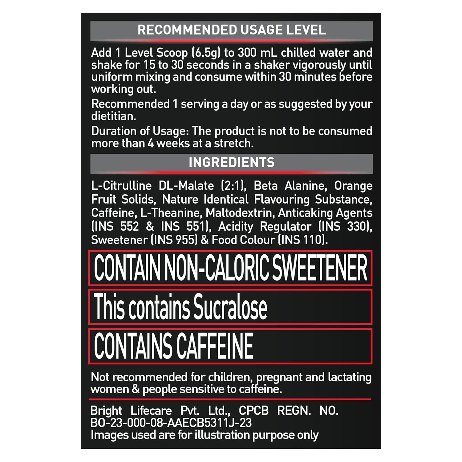 MuscleBlaze Pre Workout 200 Xtreme Powder, Tangy Orange (15 Servings, 100g) | 200mg Caffeine, 3000mg Citrulline