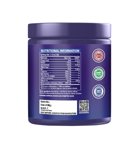 Muscle Doctor God Father PRE-1 Hyper Boosts Performance 40 Servings Pre Workout (160 g, Bluberry)