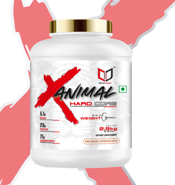 Muscle Doctor Hard core weight & mass gainer, High Protein High Calorie Weight Gainers/Mass Gainers (2.5 kg, BELGIUM CHOCOLATE)