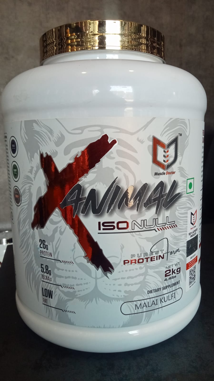 Muscle Doctor ANIMAL ISO NULL Whey Protein (2 kg, malai kulfi)