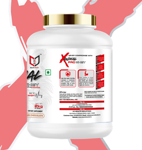 Muscle Doctor ANIMAL PRO Whey Protein (2 kg, Belgium Chocolate)