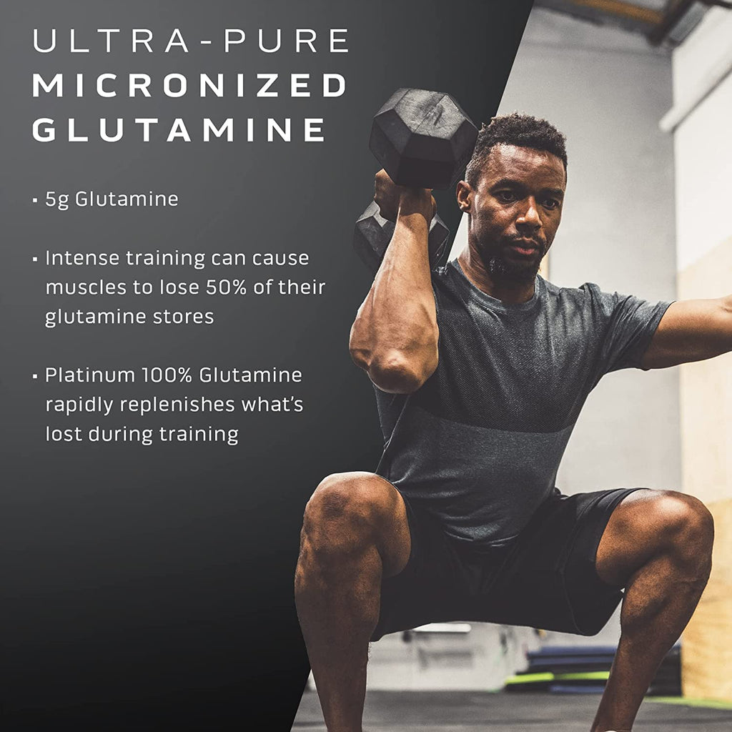 Muscletech Glutamine | Muscletech Platinum 100% Glutamine | Post Workout Recovery Drink | L-Glutamine Powder For Men & Women | Muscle Recovery | Unflavored (50 Servings) - 250 grams..