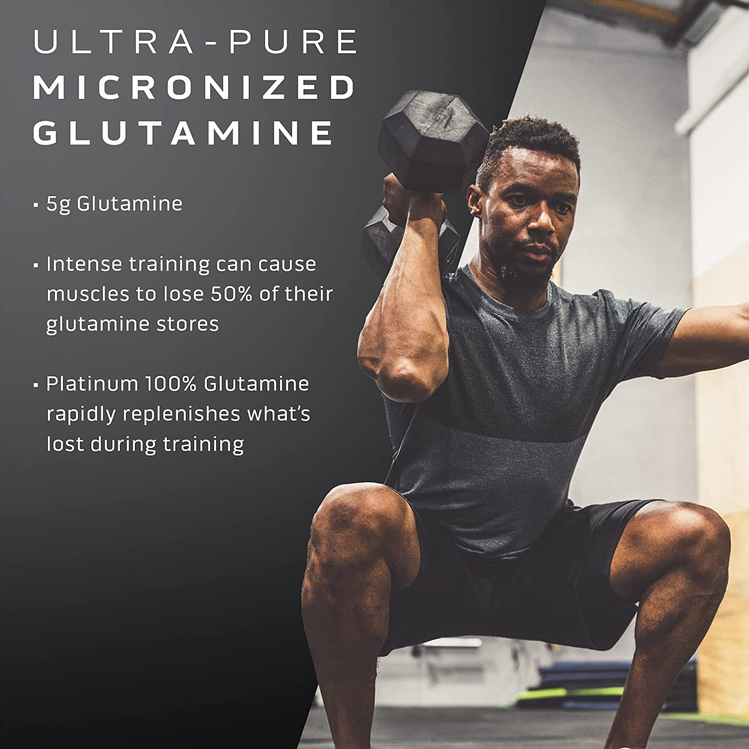 Muscletech Glutamine | Muscletech Platinum 100% Glutamine | Post Workout Recovery Drink | L-Glutamine Powder For Men & Women | Muscle Recovery | Unflavored (50 Servings) - 250 grams..