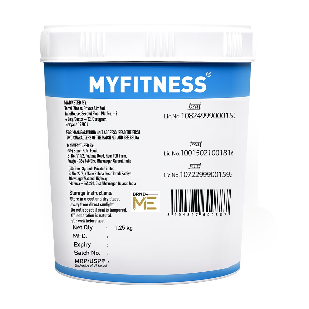 MYFITNESS Peanut Butter Chocolate Spread Crunchy 1.25kg | 23g Protein & 9g Fiber | Tasty & Healthy Nut Butter Spread for Breakfast & Snacks | Cholesterol Free | Zero Trans Fat | Crunchy Peanut Butter