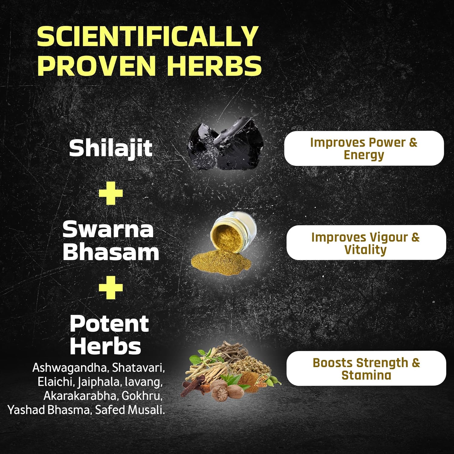Pure Nutrition Shilajit Gold - 30 Veg Capsules, With Kaunch Beej, Ashwagandha, Safed Musli, Gokhru & Shatavari For Energy, Strength, Stamina & Performance,Premium Ayurvedic Supplement For Men