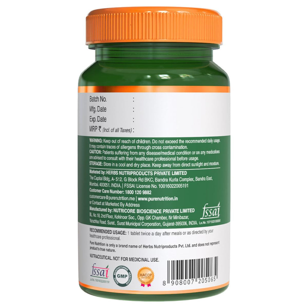 Pure Nutrition Testosterone Supplement for Men with Tribulus, Gokshura, Ashwagandha, Safed Musali, Kaunch Beej & Ginseng, Supports Energy & Strength, 60 Veg Tabs