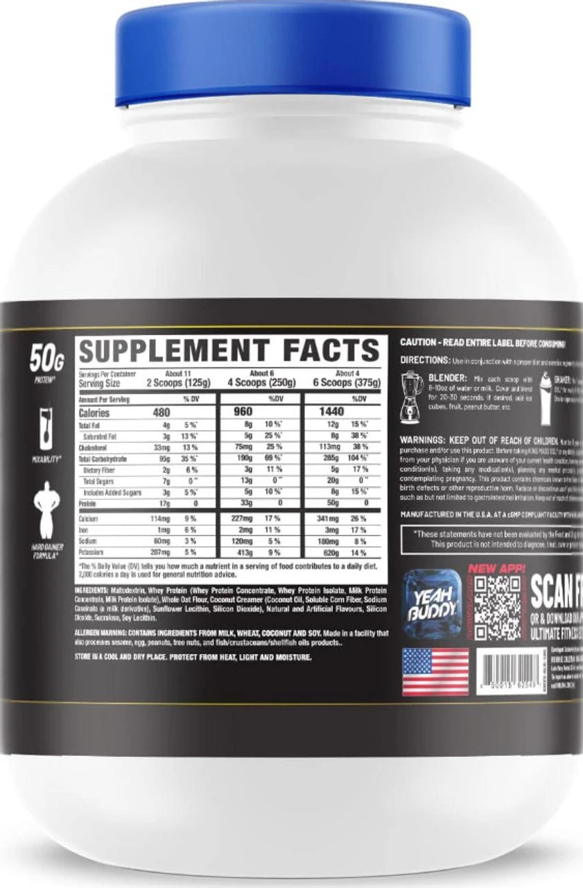 RONNIE COLEMAN Signature Series King Mass 6LB Weight Gainers/Mass Gainers (2.7 kg, Vanilla Ice Cream)