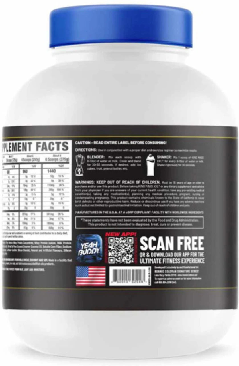 RONNIE COLEMAN Signature Series King Mass 6LB Weight Gainers/Mass Gainers (2.7 kg, Vanilla Ice Cream)