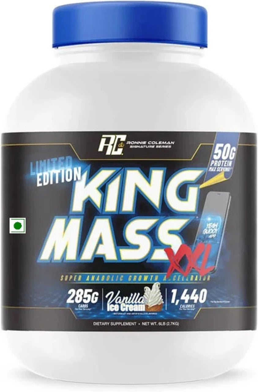 RONNIE COLEMAN Signature Series King Mass 6LB Weight Gainers/Mass Gainers (2.7 kg, Vanilla Ice Cream)
