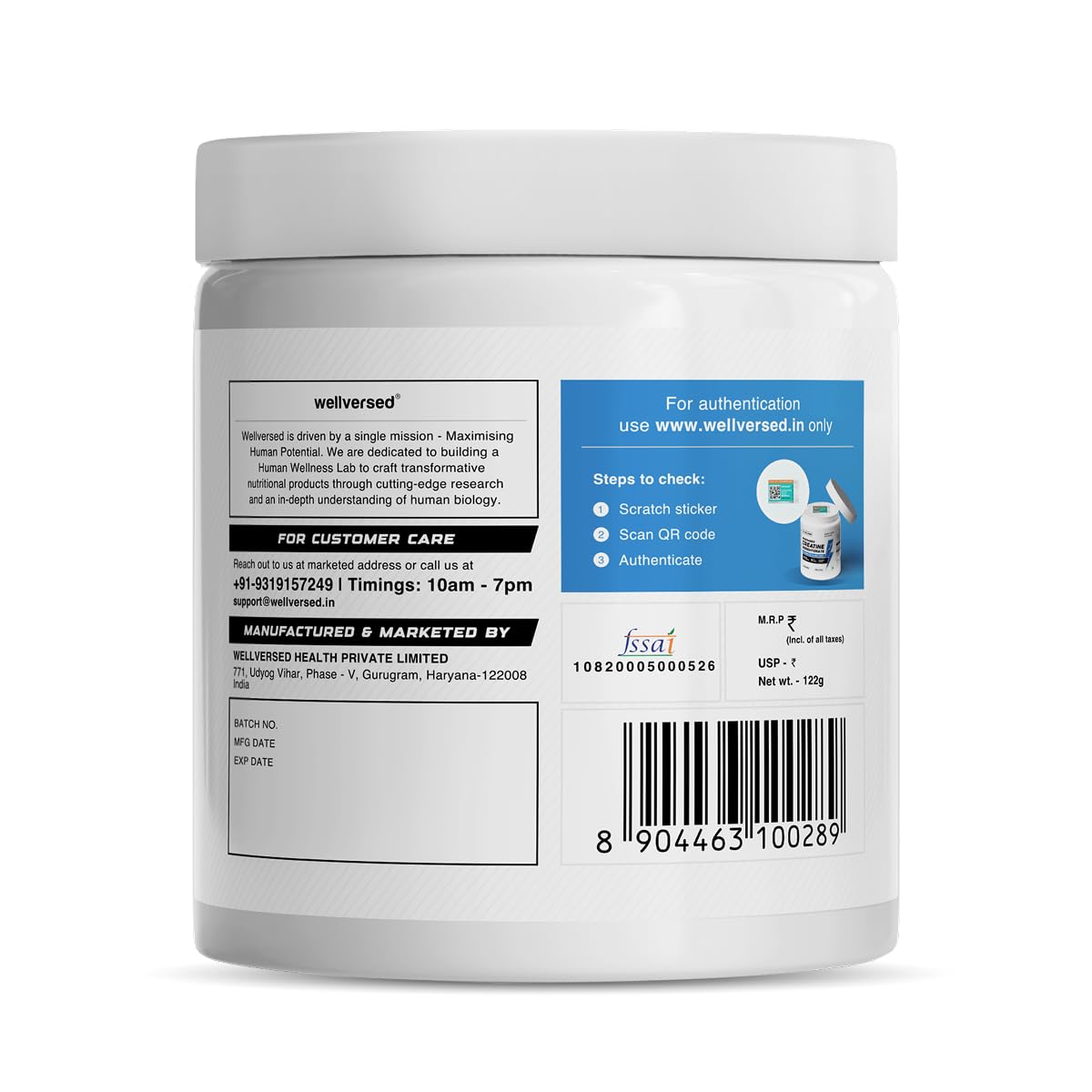 Wellcore Pure Micronised Creatine Powder (33 Servings, Tropical Tango) For Enhanced Muscle Strength With Rapid Absorption | Creatine Monohydrate | Wellcore Creatine Flavoured - 122g