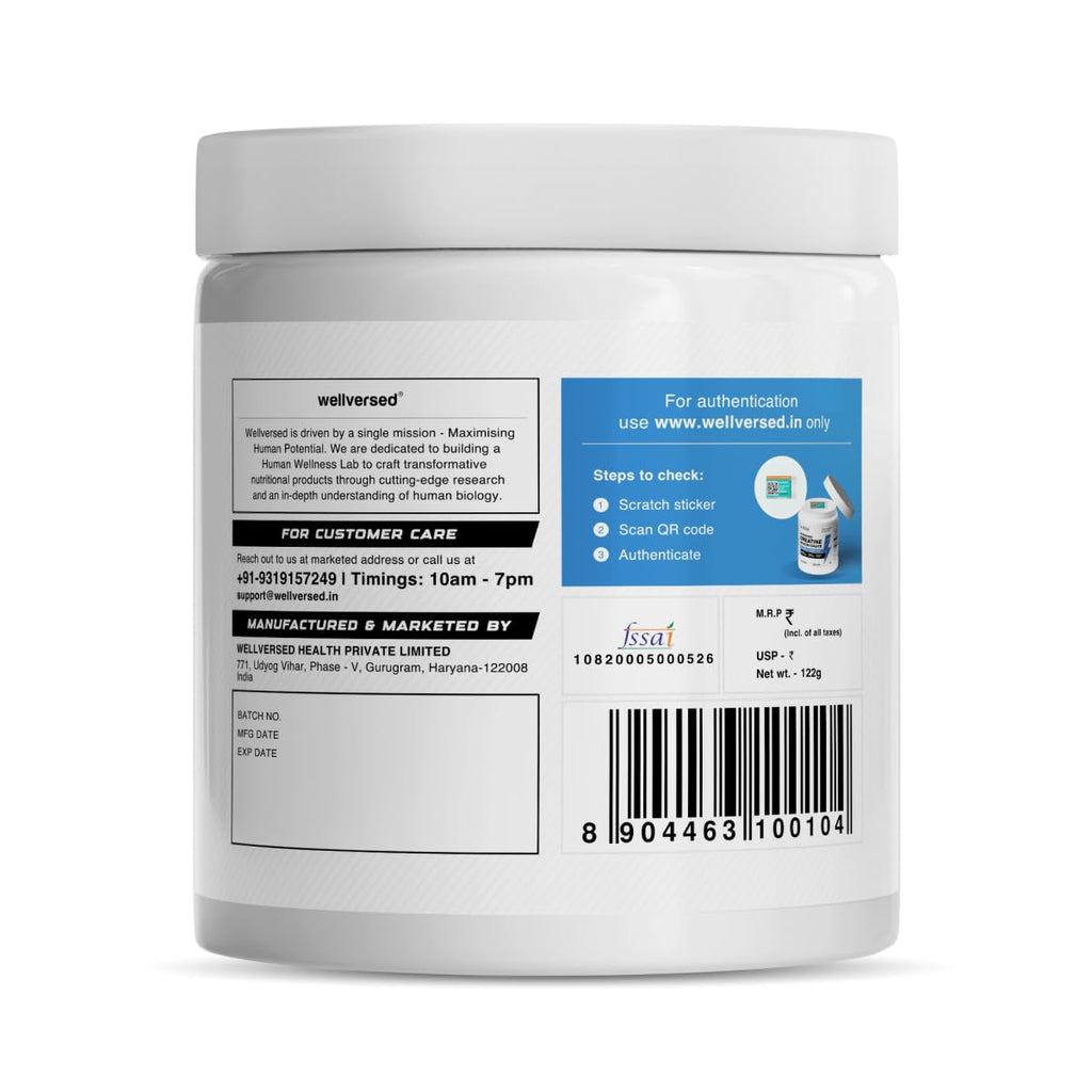 Wellcore Pure Micronised Creatine Powder (83 Servings, Fruit Fusion) For Enhanced Muscle Strength With Rapid Absorption | Creatine Monohydrate | Wellcore Creatine - 307g
